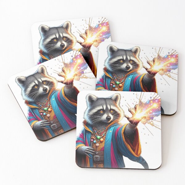 Item preview, Cosmic Enchanter Raccoon: Weaver of Starlight designed and sold by nikkolaus.