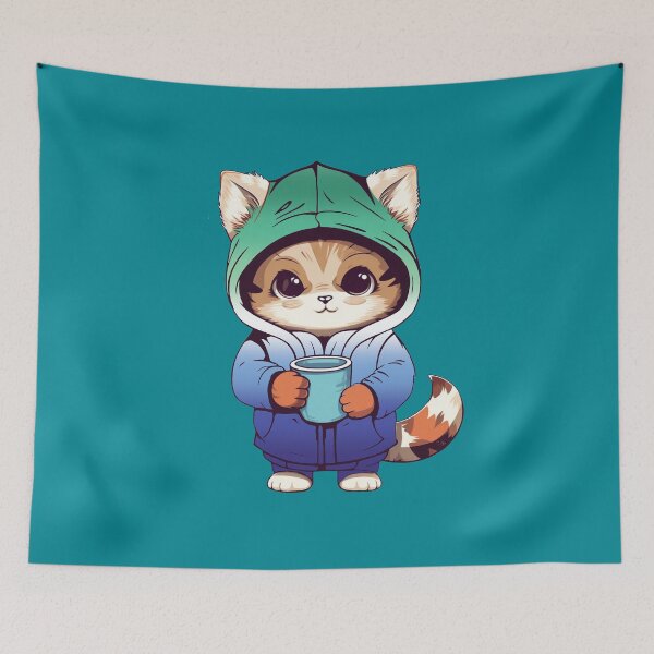 Item preview, Cute Gay MLM Pride Flag Cat, Subtle MLM Kawaii Cat Design designed and sold by Travelslightly.