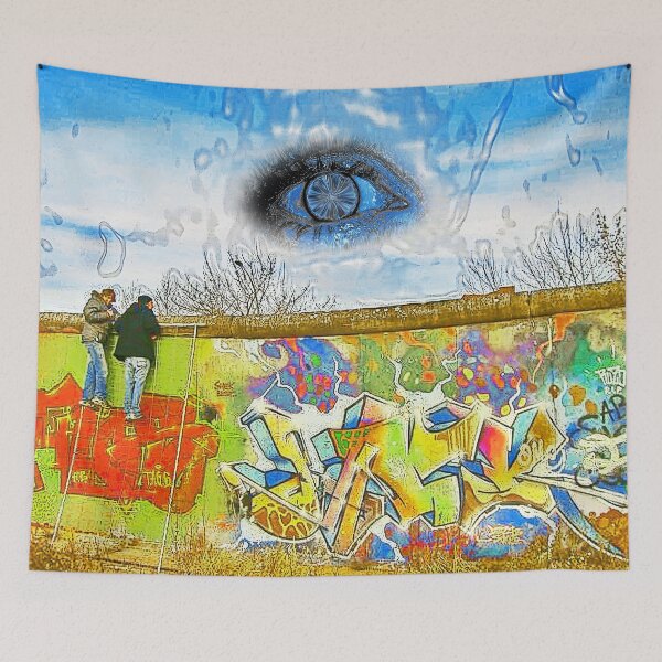 Item preview, OverTheEdgeEye-Blue designed and sold by Klaus Bremner (Autotelic Art).