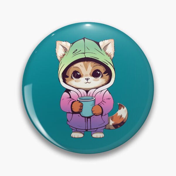 Item preview, Cute Genderfae Pride Flag Cat, Subtle Genderdoe Kawaii Cat Design, fae faer genderfaunet  designed and sold by Travelslightly.