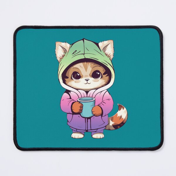 Item preview, Cute Genderfae Pride Flag Cat, Subtle Genderdoe Kawaii Cat Design, fae faer genderfaunet designed and sold by Travelslightly.