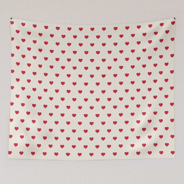 Item preview, Mini Red Hearts Pattern designed and sold by owliedesign.