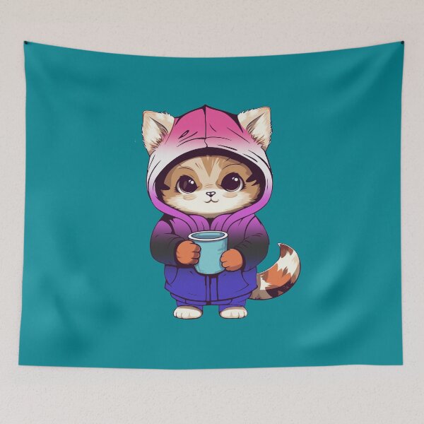 Item preview, Cute Genderfluid Pride Flag Cat, Subtle Genderfluid Kawaii Cat Design designed and sold by Travelslightly.