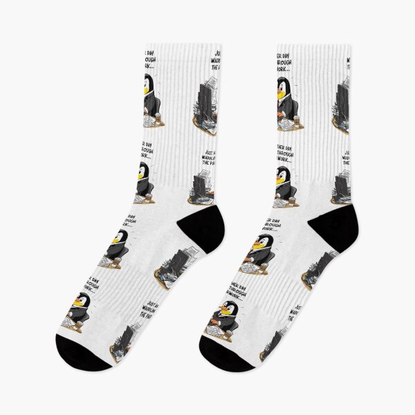 Item preview, A Penguin at Work, Corporate Penguin Navigating the Paperwork Jungle, Just another day waddling through the paperwork. designed and sold by FEBRICAST.