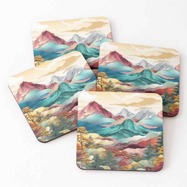 Item preview, Seamless Mountains Design Pattern designed and sold by NicolasGlowArt.