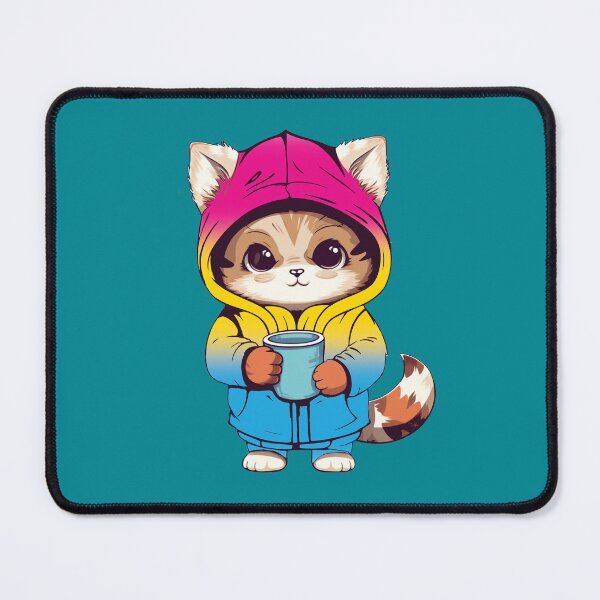 Item preview, Cute Pansexual Pride Flag Cat, Subtle Pansexual Kawaii Cat Design designed and sold by Travelslightly.