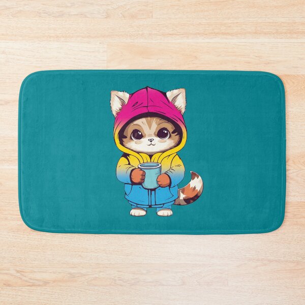 Item preview, Cute Pansexual Pride Flag Cat, Subtle Pansexual Kawaii Cat Design designed and sold by Travelslightly.