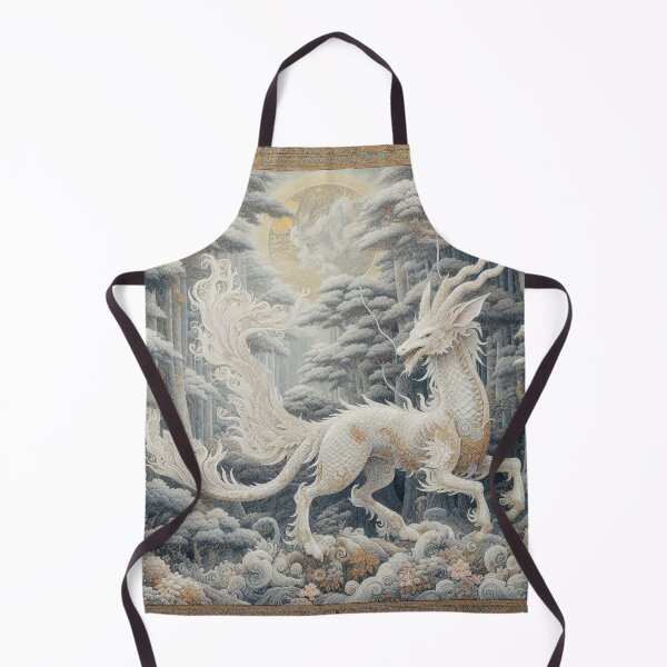 Item preview, Majestic White Kirin/Qilin in Fantasy White Forest designed and sold by Illuministique.