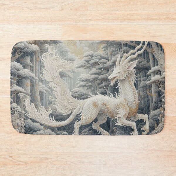 Item preview, Majestic White Kirin/Qilin in Fantasy White Forest designed and sold by Illuministique.