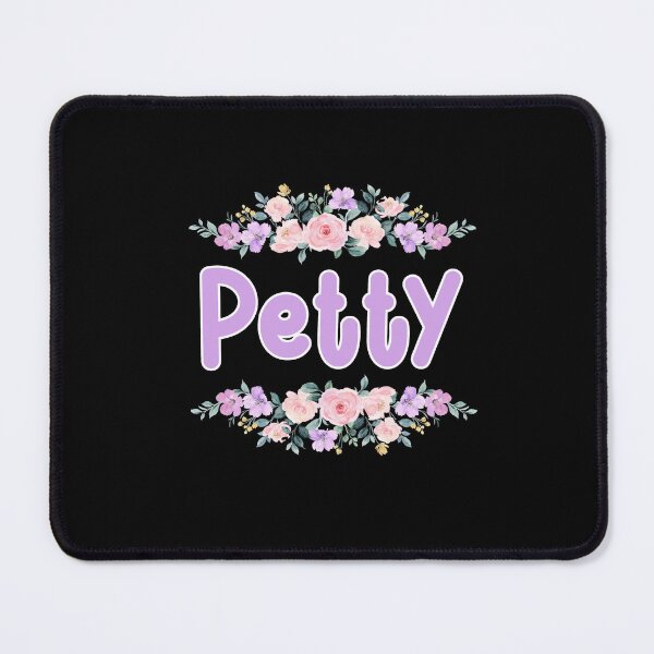 Item preview, Purple Flower Petty Name Label (Black) designed and sold by NormadWorld.