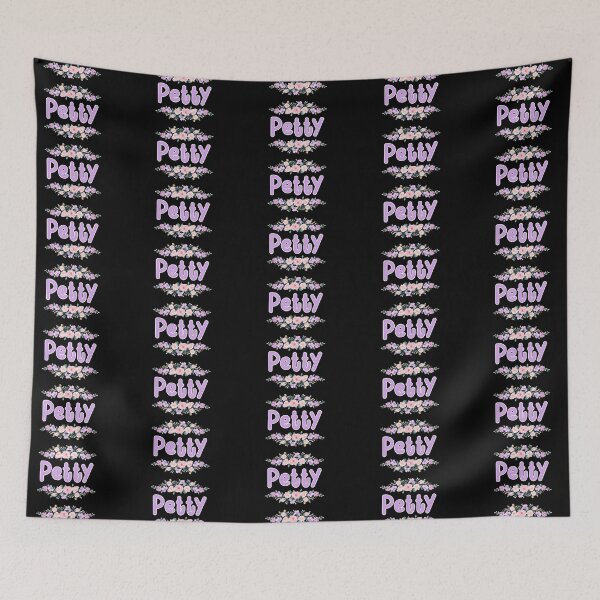 Item preview, Purple Flower Petty Name Label (Black) designed and sold by NormadWorld.