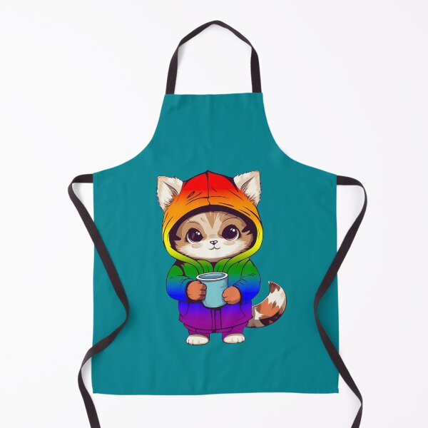Item preview, Cute LGBTQIA+ Rainbow Pride Flag Cat, Subtle Rainbow Kawaii Cat Design designed and sold by Travelslightly.