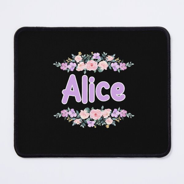 Item preview, Purple Flower Alice Name Label (Black) designed and sold by NormadWorld.