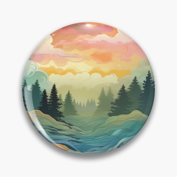 Item preview, Abstract Nature Landscape Pattern designed and sold by NicolasGlowArt.