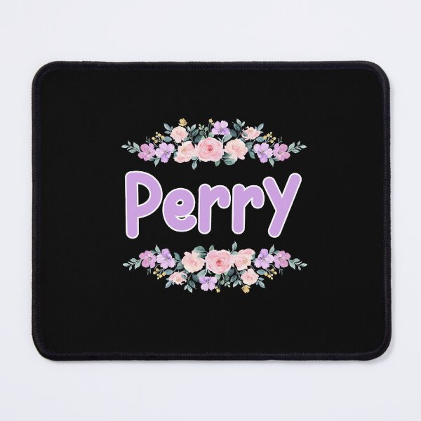 Item preview, Purple Flower Perry Name Label (Black) designed and sold by NormadWorld.