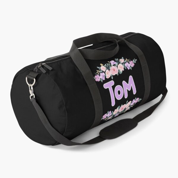 Item preview, Purple Flower Tom Name Label (Black) designed and sold by NormadWorld.