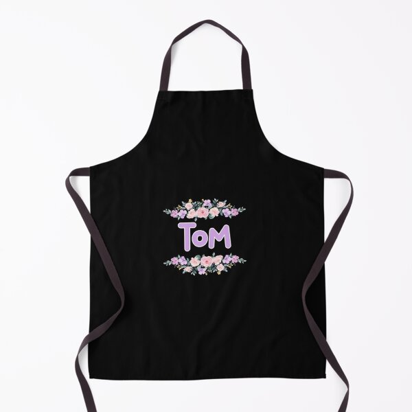 Item preview, Purple Flower Tom Name Label (Black) designed and sold by NormadWorld.