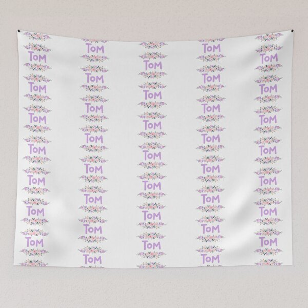Item preview, Purple Flower Tom Name Label  designed and sold by NormadWorld.