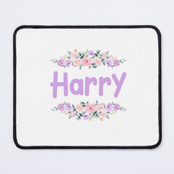 Item preview, Purple Flower Harry Name Label designed and sold by NormadWorld.