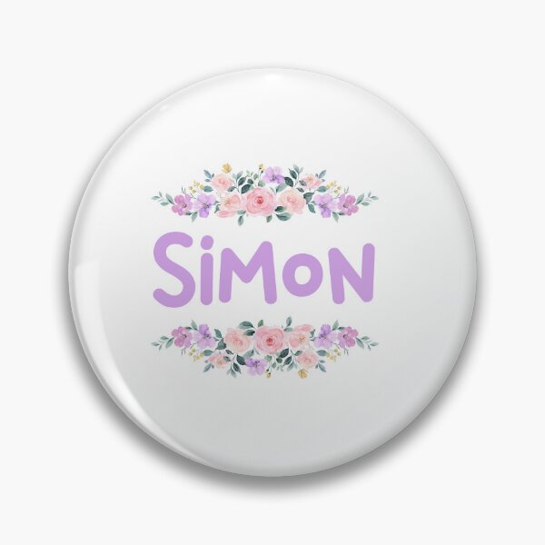 Item preview, Purple Flower Simon Name Label designed and sold by NormadWorld.