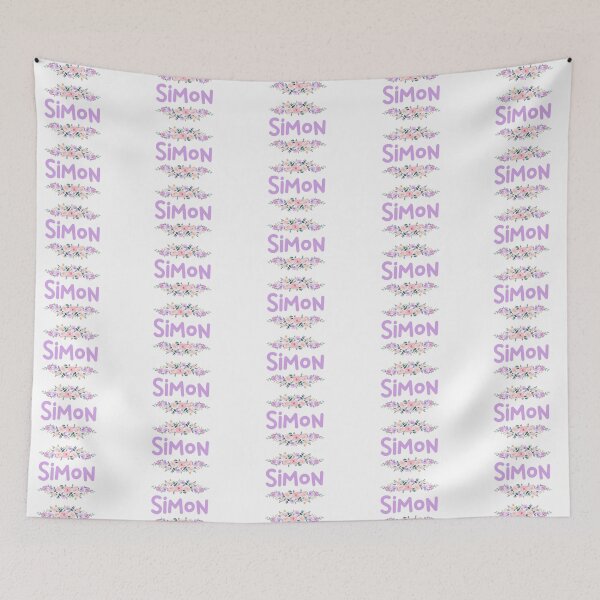 Item preview, Purple Flower Simon Name Label designed and sold by NormadWorld.