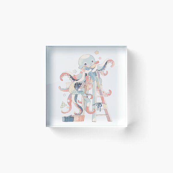 Item preview, Octopus doing house chores designed and sold by msliewdesign.