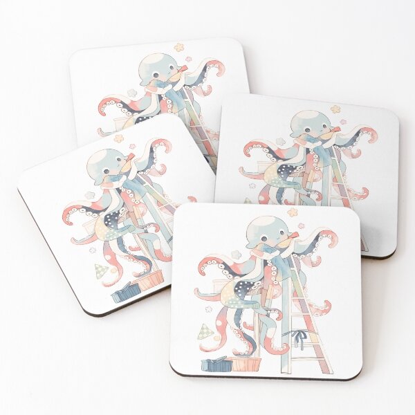 Item preview, Octopus doing house chores designed and sold by msliewdesign.