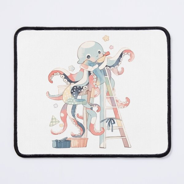 Item preview, Octopus doing house chores designed and sold by msliewdesign.