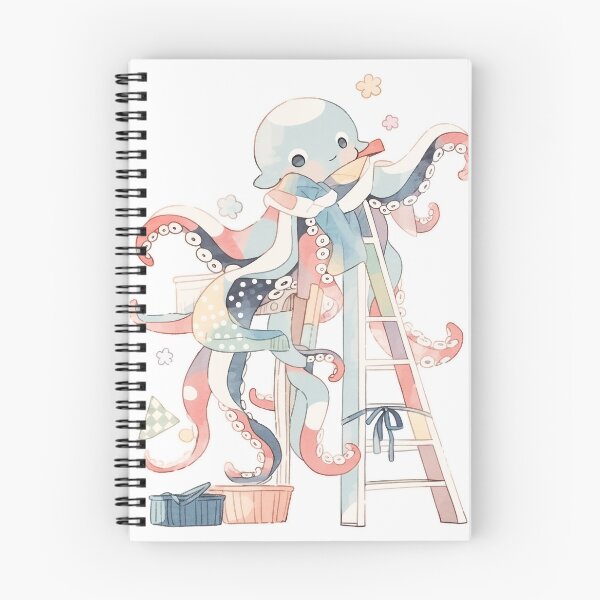 Item preview, Octopus doing house chores designed and sold by msliewdesign.
