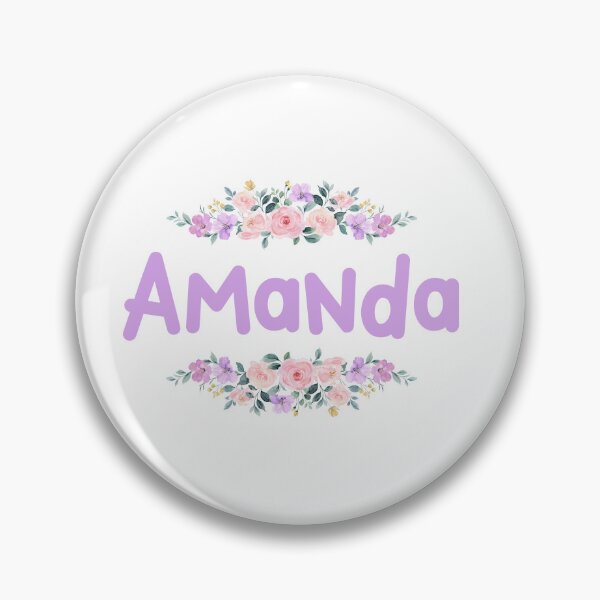 Artikelvorschau, Lila Blumen-Amanda-Namensschild entworfen und verkauft von NormadWorld.