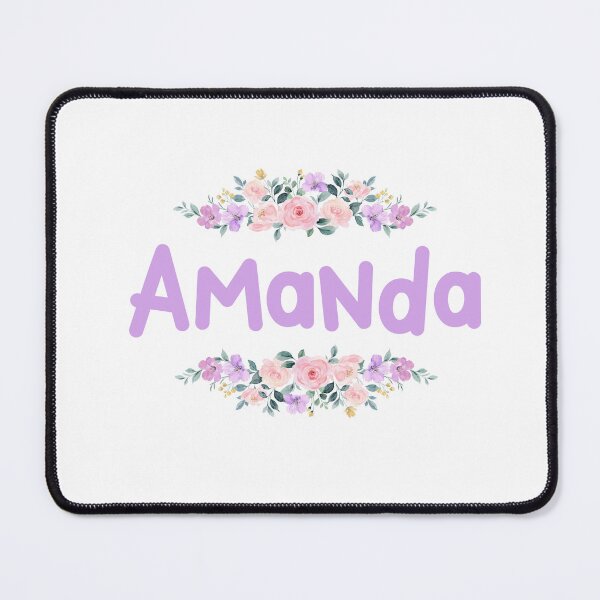 Item preview, Purple Flower Amanda Name Label designed and sold by NormadWorld.