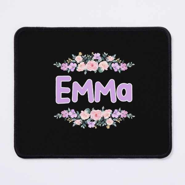 Item preview, Purple Flower Emma Name Label (Black) designed and sold by NormadWorld.