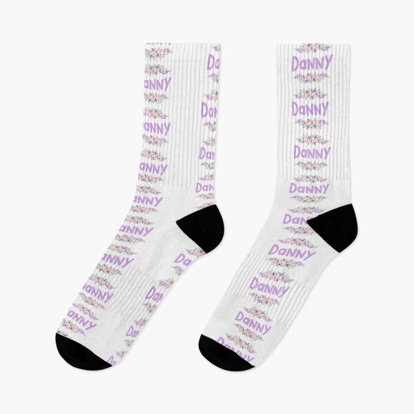 Item preview, Purple Flower Danny Name Label  designed and sold by NormadWorld.