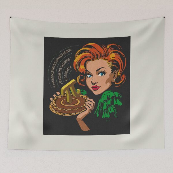 Item preview, Retro Vintage woman Pi Day (Pulp Halftone) designed and sold by LapinMagnetik.