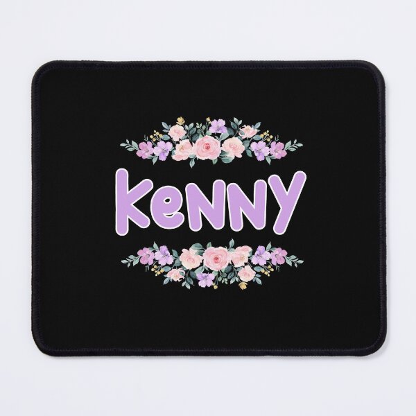 Item preview, Purple Flower Kenny Name Label (Black) designed and sold by NormadWorld.