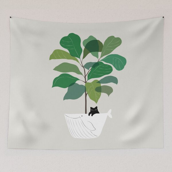 Item preview, Cat and Plant 73 designed and sold by ilovedoodle.