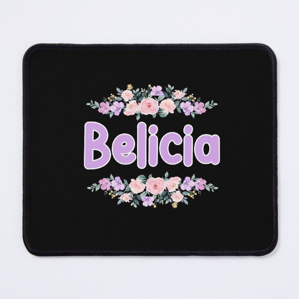 Item preview, Purple Flower Belicia Name Label (Black) designed and sold by NormadWorld.