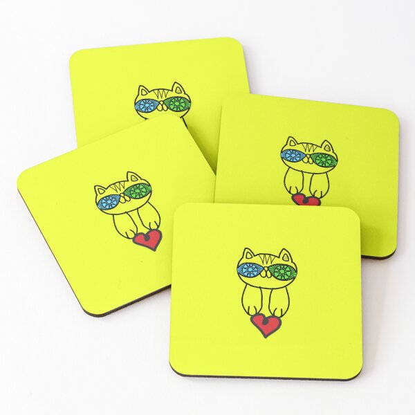Item preview, LaMaisonOfMY SUPER CUTE FAT CAT HEARTS COLLECTION NO.1 NEON Series designed and sold by LaMaisonOfMY.