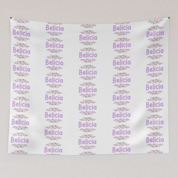 Item preview, Purple Flower Belicia Name Label designed and sold by NormadWorld.