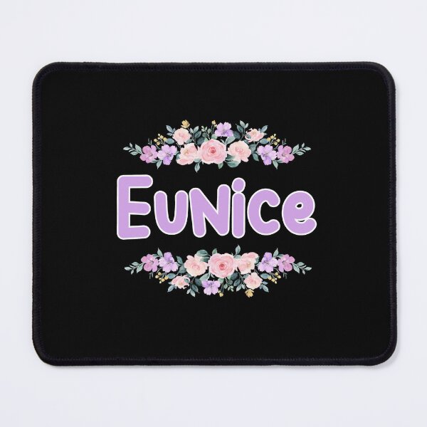 Item preview, Purple Flower Eunice Name Label (Black) designed and sold by NormadWorld.