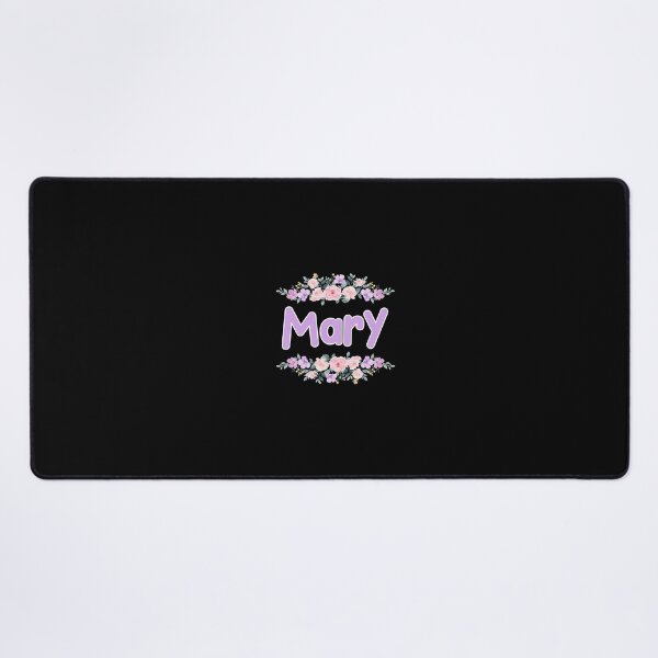 Item preview, Purple Flower Mary Name Label (Black) designed and sold by NormadWorld.