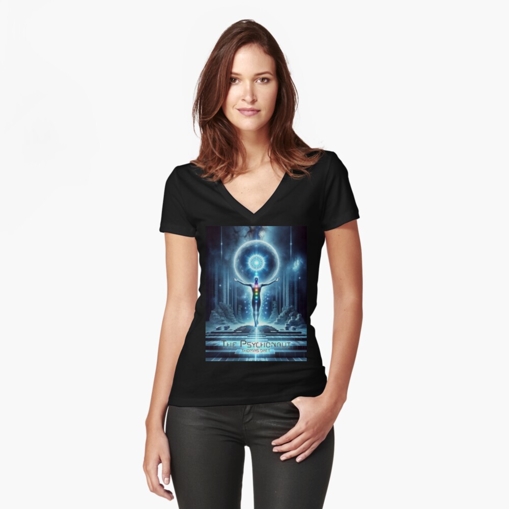 Item preview, Fitted V-Neck T-Shirt designed and sold by thomasdatt.