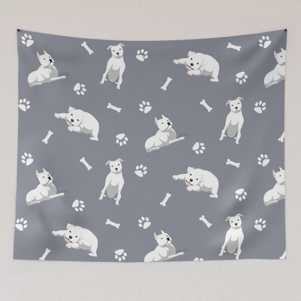 Item preview, Perro Staffordshire Terrier Carácter de bata blanca designed and sold by SUPERHERON.
