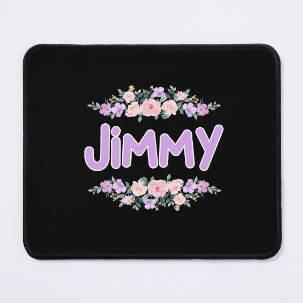 Item preview, Purple Flower Jimmy Name Label (Black) designed and sold by NormadWorld.