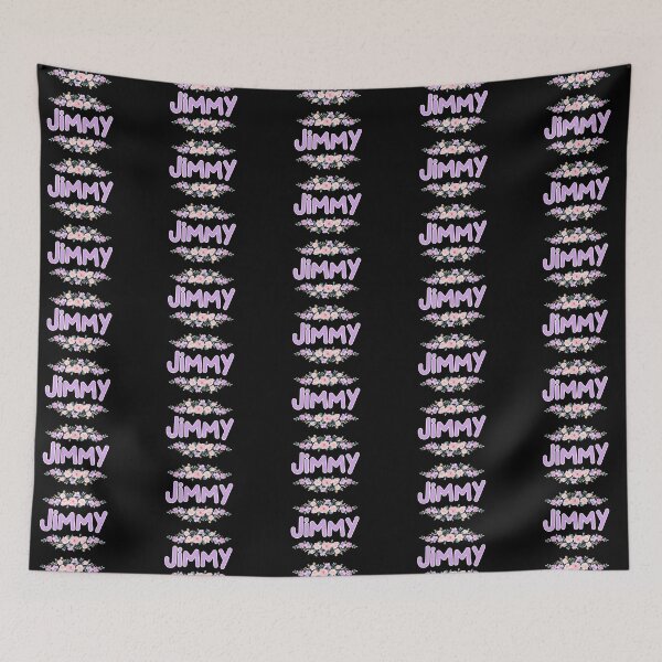 Item preview, Purple Flower Jimmy Name Label (Black) designed and sold by NormadWorld.