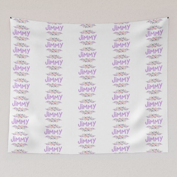 Item preview, Purple Flower Jimmy Name Label designed and sold by NormadWorld.