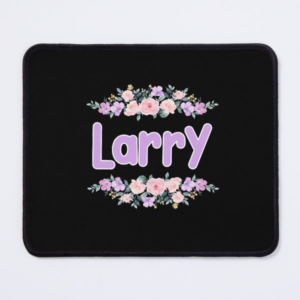 Item preview, Purple Flower Larry Name Label (Black) designed and sold by NormadWorld.