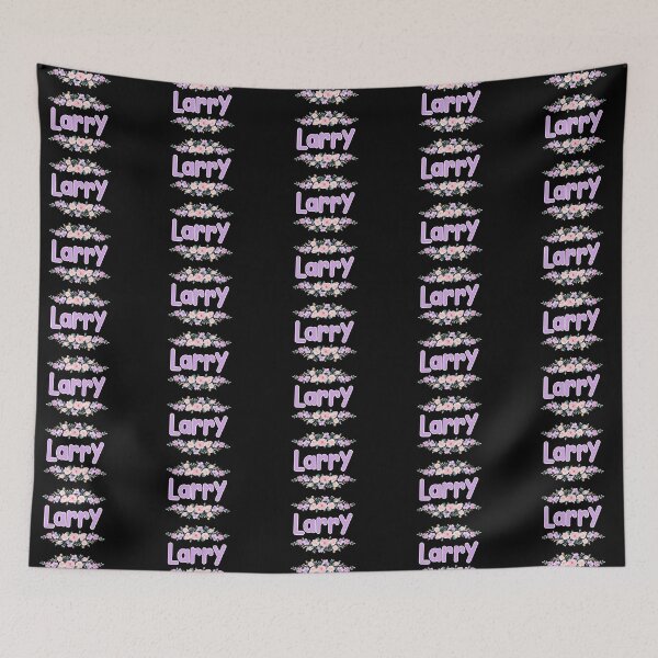 Item preview, Purple Flower Larry Name Label (Black) designed and sold by NormadWorld.