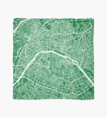 Paris Map (Green) Scarf