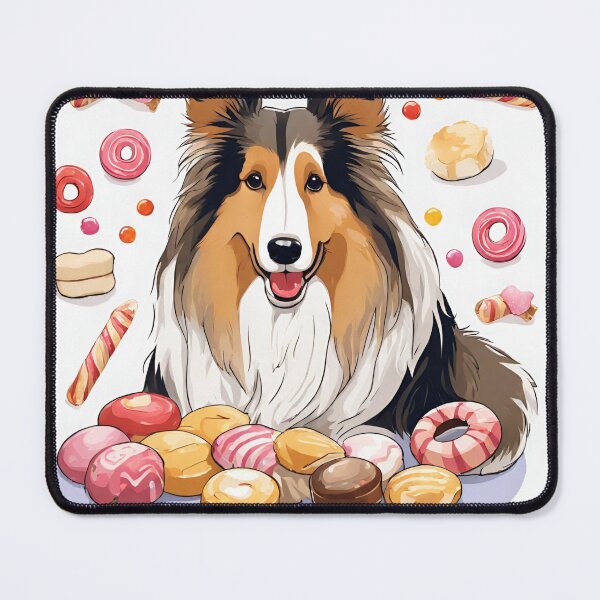 Item preview, Rough Collie And Cute Sweets FASTFOODSANDDOG designed and sold by GoodyPaws.